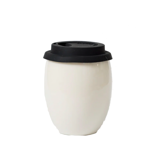 Good Eggs // Regular Coffee Cup [White with Black Lid]